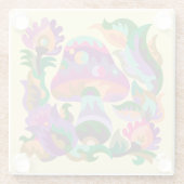 Mushroom Magic Rainbow Glass Onderzetter (Achterkant)