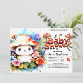 Mushroom Magic wacht op Baby shower Kaart (Staand voorkant)