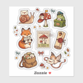 Mushroom Mail Club Stickerblad Sticker