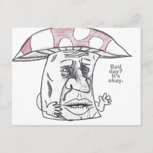 Mushroom Man Therapie Feestdagenkaart