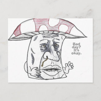 Mushroom Man Therapie Feestdagenkaart