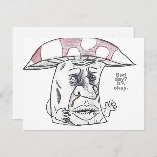 Mushroom Man Therapy Feestdagenkaart (Voorkant / Achterkant)