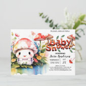 Mushroom Meadow Wonder Baby shower Kaart (Staand voorkant)