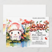 Mushroom Meadow Wonder Baby shower Kaart (Voorkant / Achterkant)
