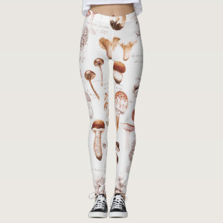 Mushroom Medley: Waterverf naadloos patroon Leggings