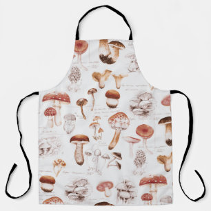 Mushroom Medley: Waterverf naadloos patroon Schort