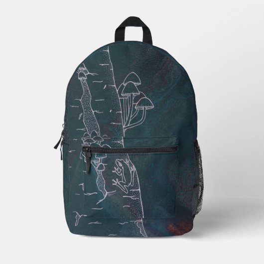 Mushroom Meet at Croaker's Post Bedrukte Rugzak (Voorkant)