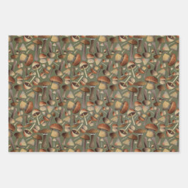Mushroom Melody Wrapping Paper (3 platte vellen)