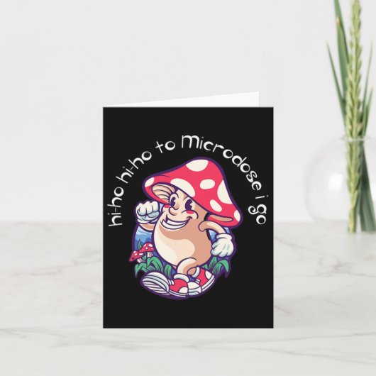 Mushroom Microdosering Geestelijke Gezondheidsbewu Kaart (Voorkant)