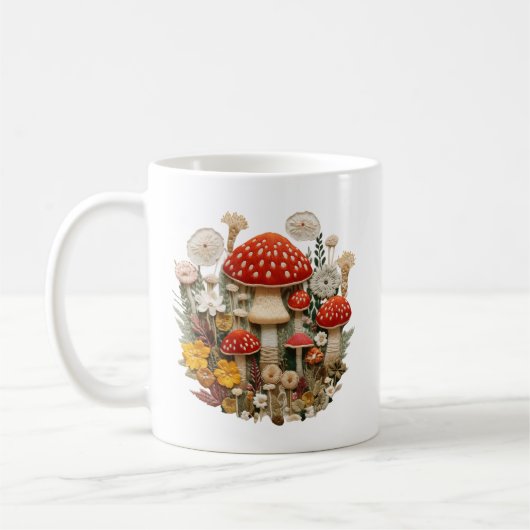 Mushroom monogram koffiemok (Links)