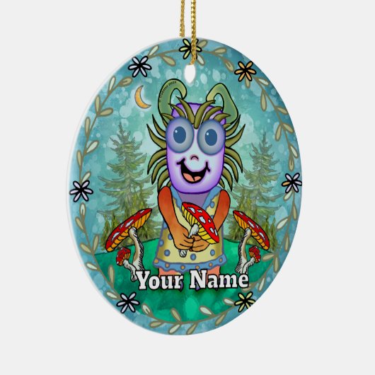 Mushroom Monster Keramisch Ornament (Rechts)