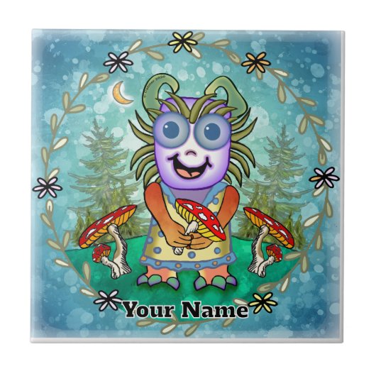 Mushroom Monster Tegeltje (Voorkant)