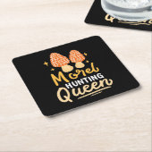 Mushroom Morel Hunting Queen Kartonnen Onderzetters (Schuin)