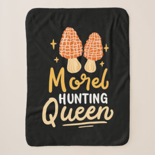Mushroom Morel Hunting Queen Sherpa Deken