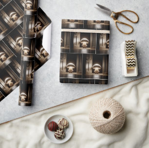 Mushroom Munchkin gloeien in een deuropening Cadeaupapier
