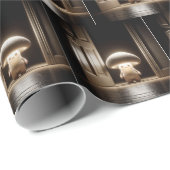 Mushroom Munchkin gloeien in een deuropening Cadeaupapier (Rol Hoek)