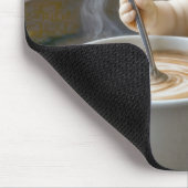 Mushroom Munchkin roeren koffie in de ochtend Muismat (Hoek)