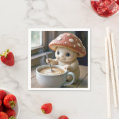 Mushroom Munchkin roeren koffie in de ochtend Servet (Insitu)