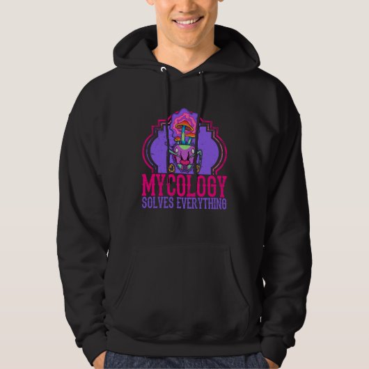 Mushroom mycology biologist mycologist psilocybin  hoodie (Voorkant)