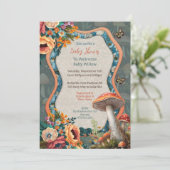 Mushroom Natuur Party Douche Invitation Kaart (Staand voorkant)