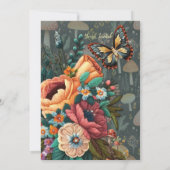 Mushroom Natuur Party Douche Invitation Kaart (Achterkant)