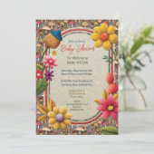 Mushroom Natuur Party Douche Invitation Kaart (Staand voorkant)