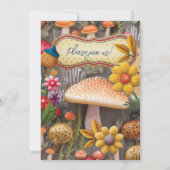 Mushroom Natuur Party Douche Invitation Kaart (Achterkant)