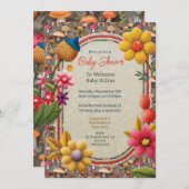 Mushroom Natuur Party Douche Invitation Kaart (Voorkant / Achterkant)