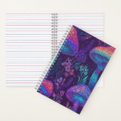 Mushroom Neon Forest Dreamscape Notitieboek (Binnen)