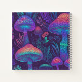 Mushroom Neon Forest Dreamscape Notitieboek (Achterkant)