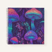 Mushroom Neon Forest Dreamscape Notitieboek (Voorkant)