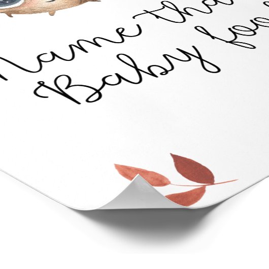 Mushroom - noem dat baby food shower poster (Hoek)