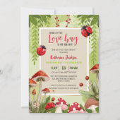 Mushroom Onze Kleine Liefde Bug Meisje Baby shower Kaart (Voorkant)