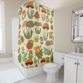 Mushroom pattern. douchegordijn (In situ)