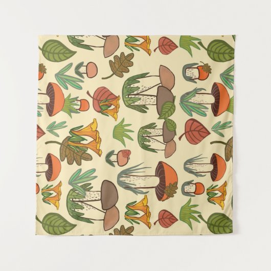 Mushroom pattern.  wandkleed (Voorkant (horizontaal))
