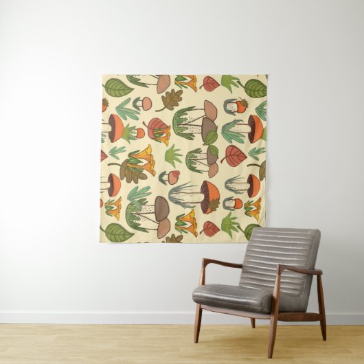Mushroom pattern.  wandkleed (In Situ (horizontaal))