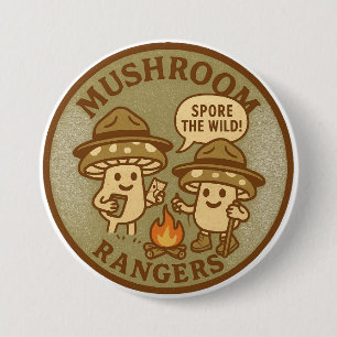 Mushroom Rangers Spore The Wild Buitenlucht Avontu Ronde Button 7,6 Cm