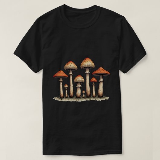 Mushroom Rij T-shirt (Design voorkant)