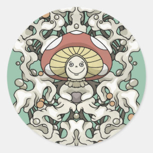 Mushroom Ronde Sticker
