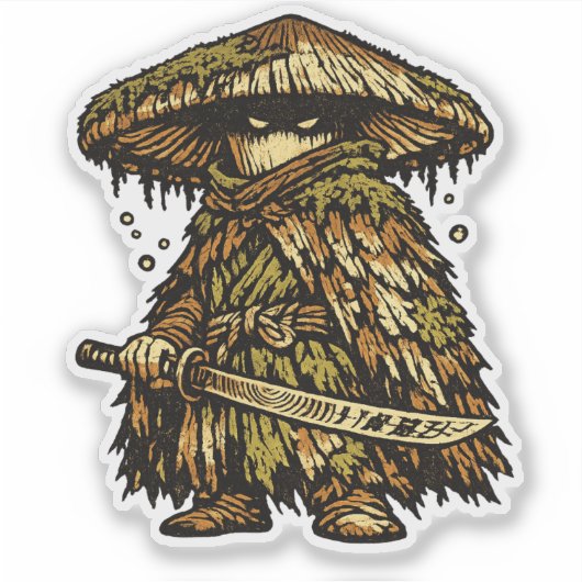 Mushroom Ronin — Geest van het Oude Woud Sticker (Voorkant)