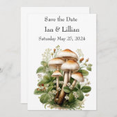 Mushroom Rustic Save the Date Kaart (Voorkant / Achterkant)