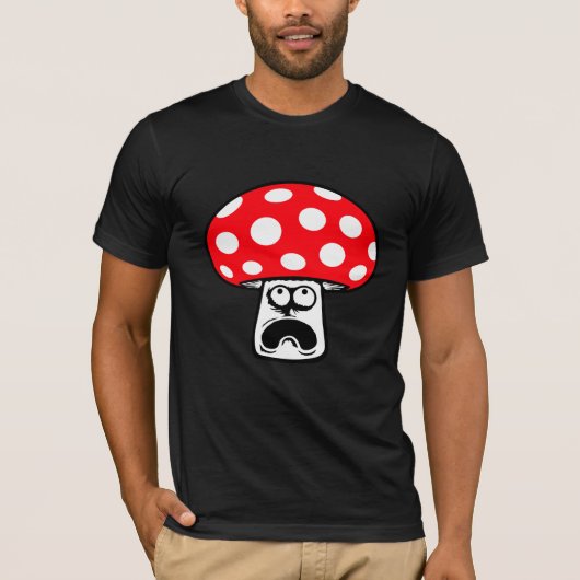 Mushroom Shocked Surprised Face Funny Scream T-shirt (Voorkant)