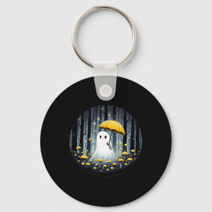 Mushroom Spooky Ghost Halloween Gele Paraplu Sleutelhanger