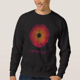 Mushroom Spore Print Niveau Omhoog Psychedelische Trui