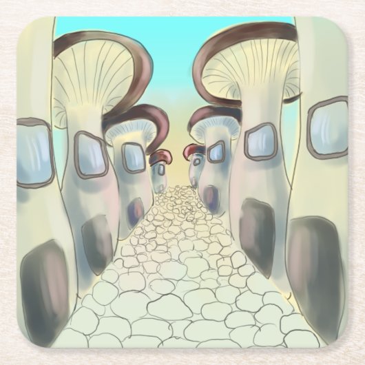 Mushroom stad onderzetters (Voorkant)