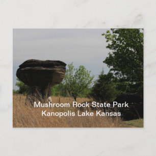 Mushroom State Park Kanopolis Lake POST CARD Briefkaart