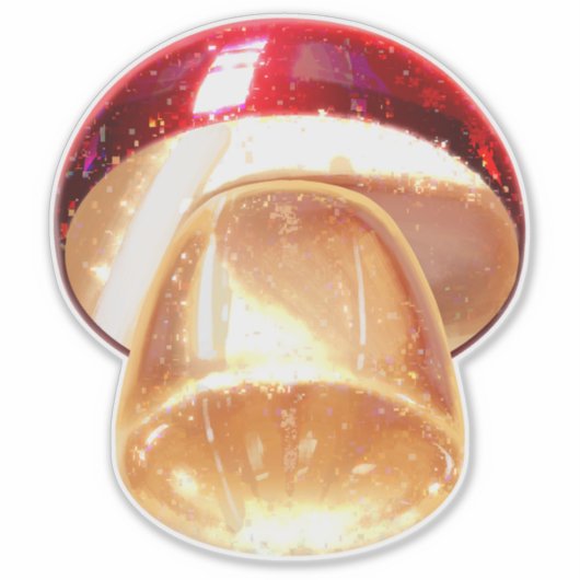 Mushroom sticker red modern  (Voorkant)