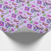 Mushroom Tarot Vibrant Psychedelic Esoteric Cadeaupapier (Hoek)