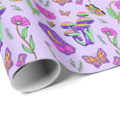 Mushroom Tarot Vibrant Psychedelic Esoteric Cadeaupapier (Rol Hoek)