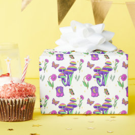 Mushroom Tarot Vibrant Psychedelic Esoteric Cadeaupapier